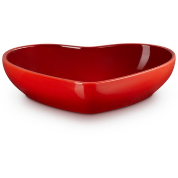 Блюдо сервірувальне у формі серця 20 см, червоне Heart Le Creuset