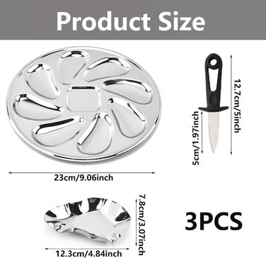 Ніж та тарілка для устриць з нержавіюча сталь YJFY