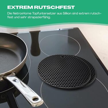 Набір із 4 силіконових підставок під гаряче Netrox