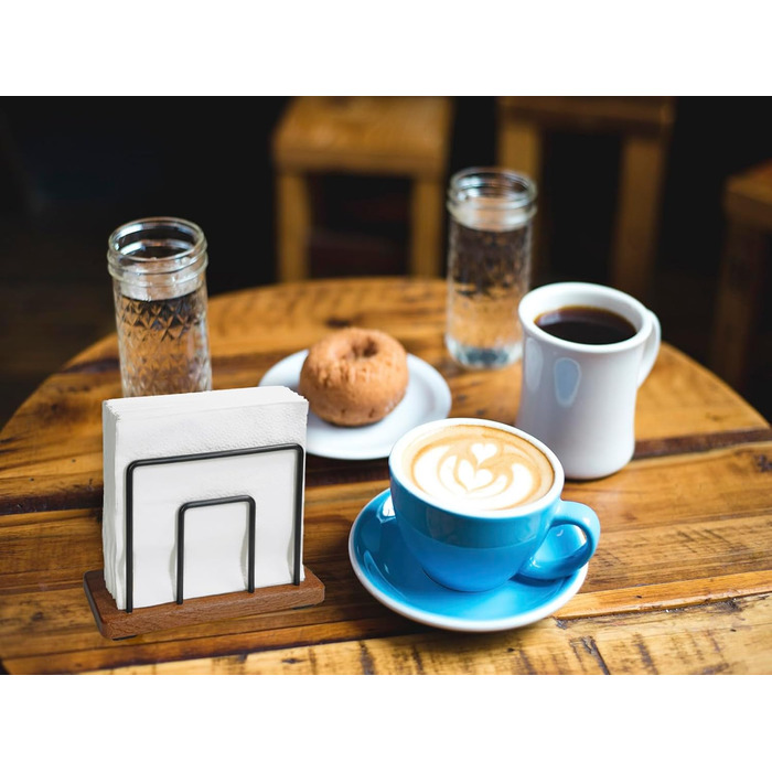 Тримач для серветок з металу та дерева Hosmore