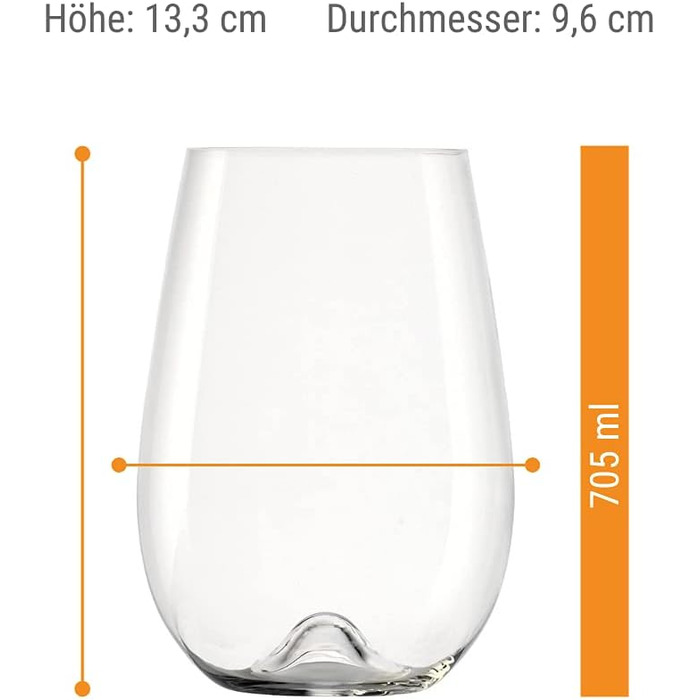 Набір із 6 бокалів для білого вина 0,7 л Vulcano Stölzle Lausitz