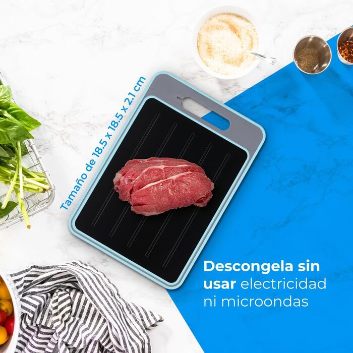 Дошка для розморожування та нарізання 36,5 x 25 см, синій NK