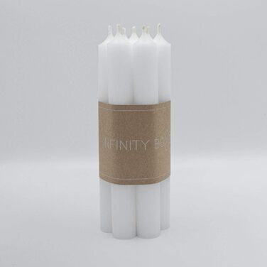 Набір з 7 конічних свічок 2,2 х 18 см, білий Infinity Boxs