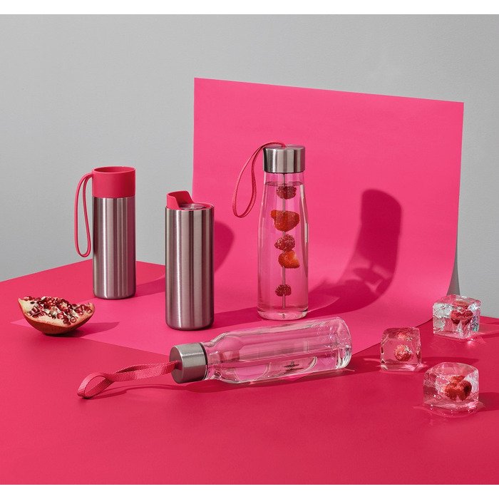Пляшка 0,5 л прозора / рожева Trinkflasche Eva Solo