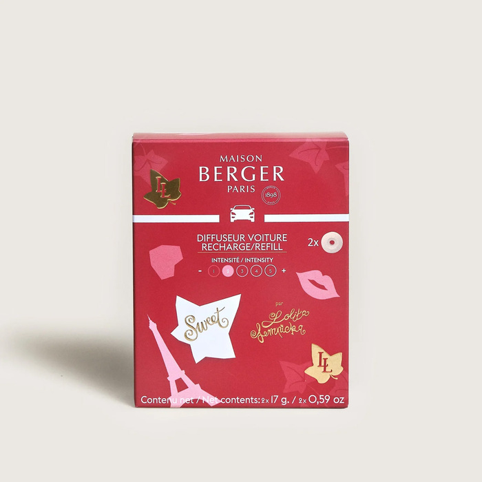 Картридж для диффузора для автомобиля Maison Berger Paris с ароматом LOLITA LEMPICKA SWEET, 2 шт.