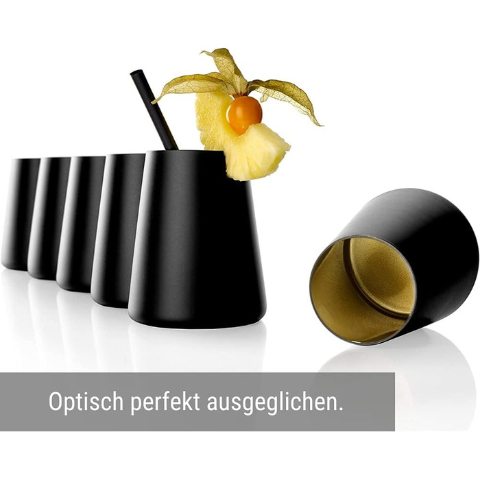 Набір склянок 380 мл, 6 предметів, чорний/золотистий Power Stölzle Lausitz