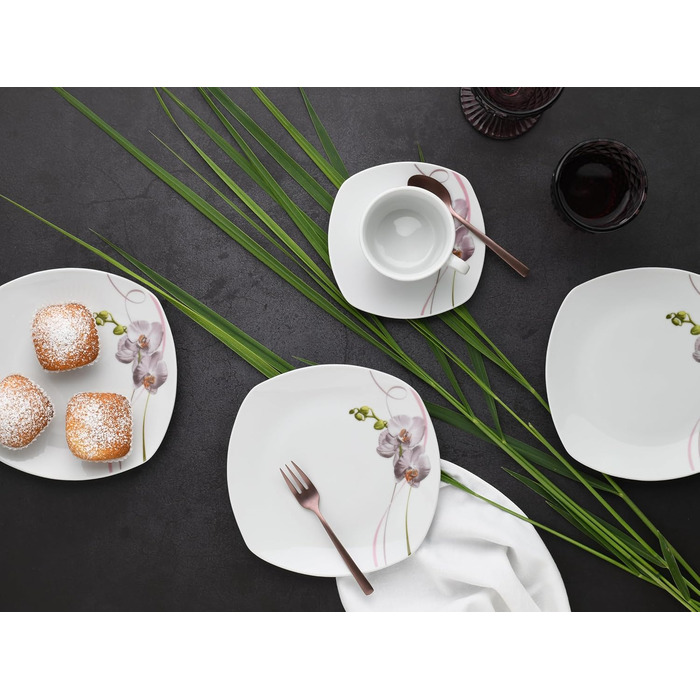 Набір посуду на 6 персон, 18 предметів Square Orchidee Creatable