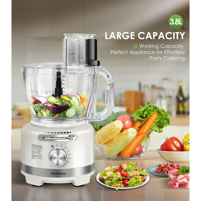 Електричний кухонний комбайн 1000 Вт Homtone