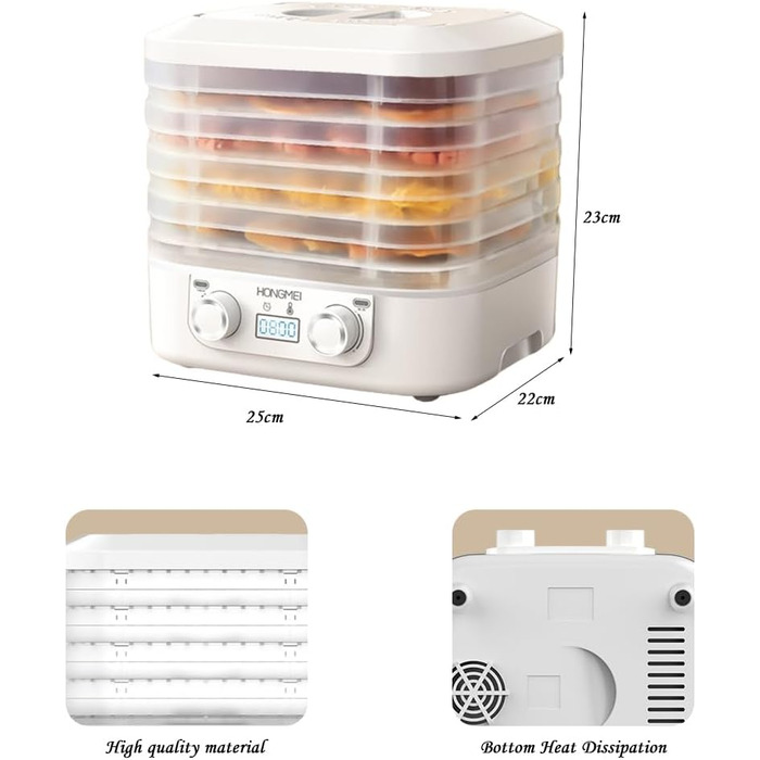 Дегидратор на 5 полок, белый Ranjima