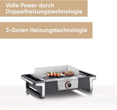 Електричний гриль PG 8114 настільний з OLED-дисплеєм Severin