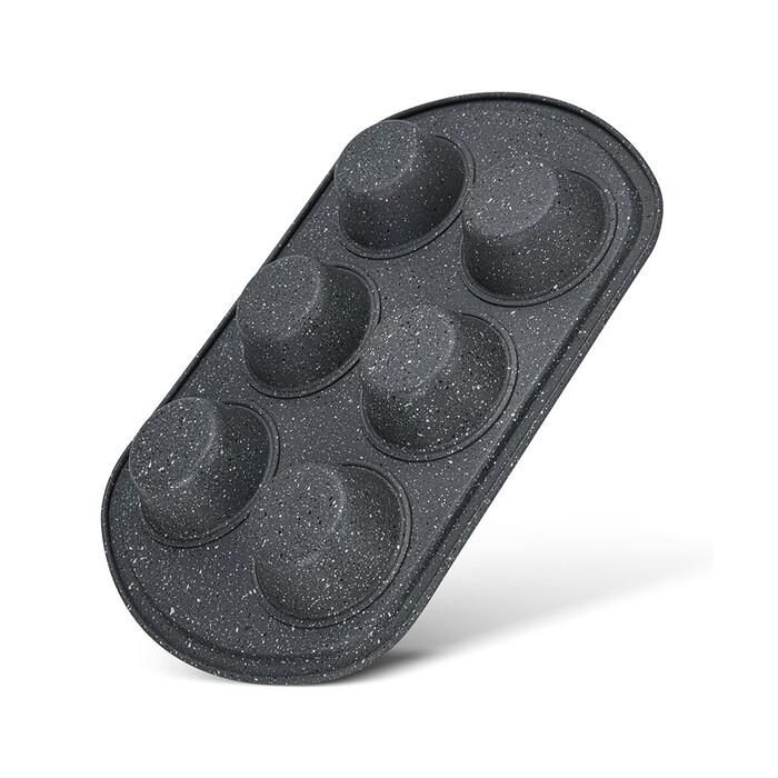 Форма для випічки 6-ти кексів Fissman 32x20x3,5 см вуглецева сталь з антипригарним покриттям (5679)