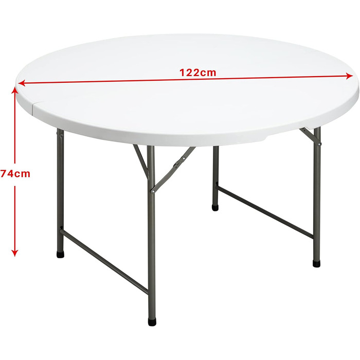 Складаний стіл для кемпінгу 122 см круглий HollyHOME