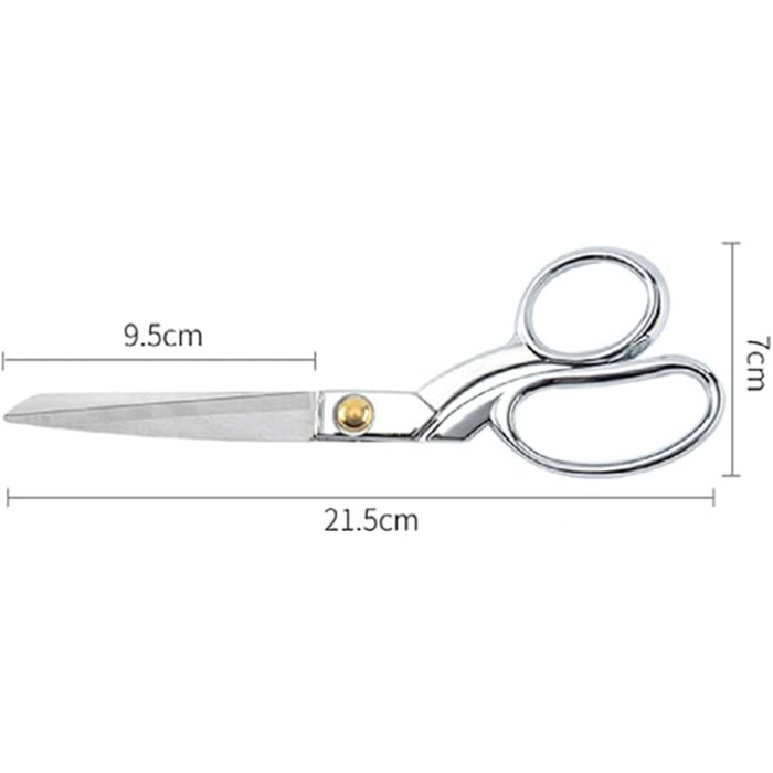 Ножницы из нержавеющей стали для резки ткани, серебристые, 21.8 см ‎Yrlehoo
