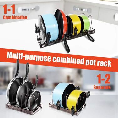 Подставка для посуды раздвижная 58,5 x 18 см, на 7 отделений, черная Masthome