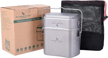 Титановий посуд для кемпінгу 600 та 1500 мл Boundless Voyage