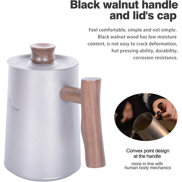 Чайный титановый сервиз 4 чашки iBasingo