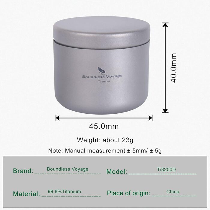 Портативний міні-жерстяний контейнер для зберігання кавового порошку 35 мл. iBasingo