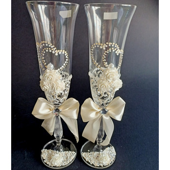 Весільні фужери Sandy 2шт 4353 BOHEMIA