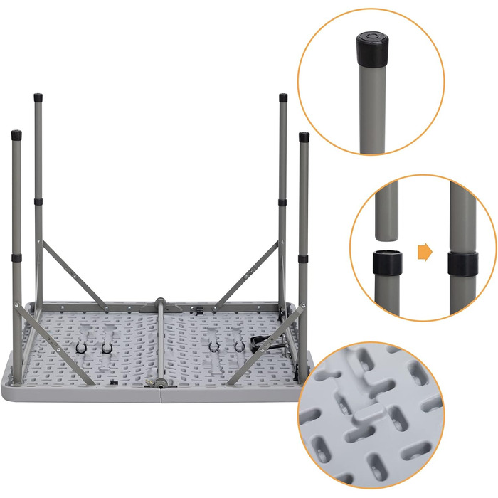 Складаний стіл для кемпінгу 87 х 87 см HollyHOME
