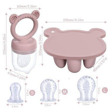 Силіконовий ніблер для дітей рожевий Aolso