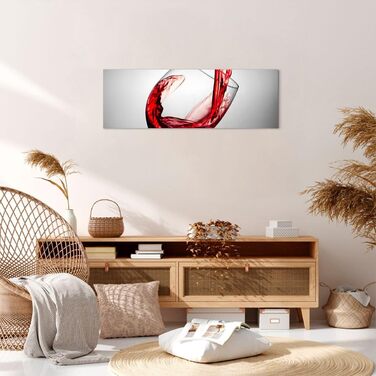 Панорамні картини на полотні 160x50 см картина на полотні з келихом вина велика XXL настінна прикраса картина спальня кухня настінні картини прикраса вітальня настінний декор полотно настінний друк мистецтво AB160x50-2258 (90Д x 30Ш см)