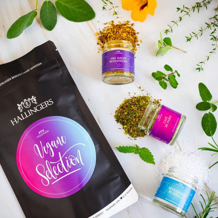 Класичний набір спецій Hallingers - 1 - Подарунковий набір спецій ручної роботи, 12 спецій з усього світу (Набір) - Літній подарунок та ідеальний подарунок для барбекю Подарунок для нової домівки &quotВітаємо дружбу&quot Класичні спеції., 12 спецій (73603