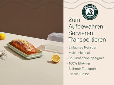 Коробка для транспортування торта з кришкою, капюшоном і ручкою. Коробка для зберігання, контейнер для торта, тарілка для торта, контейнер для торта, коробка для торта, тарілка для торта, начинка для торта, дзвіночок для торта - (білий, прямокутний)