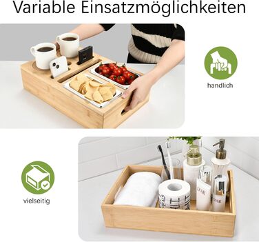 Бамбуковий органайзер для снеків 42 х 26 х 10,1 см DE-COmmerce