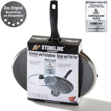 Сковорода для риби з кришкою 35 x 24 см STONELINE