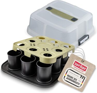 Форма для выпечки на 9 тарталеток с крышкой для транспортировки Zenker