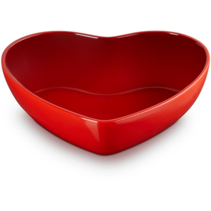 Блюдо сервировочное в форме сердца 30 см, красное Heart Le Creuset