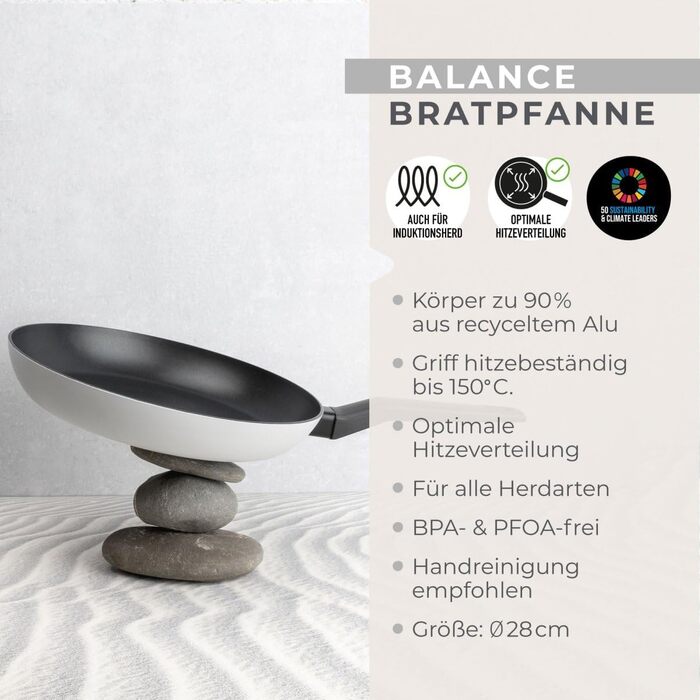 Сковорода 28 см сіра Balance Fackelmann