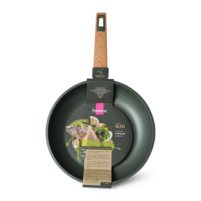 Сковоріда для жарки Fissman OLIVI 28x6 см алюміній з антипригарним покриттям (4415)
