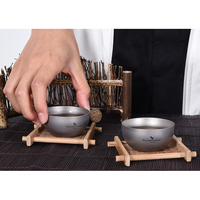 Титанові чаші для кемпінгу 2 шт. iBasingo