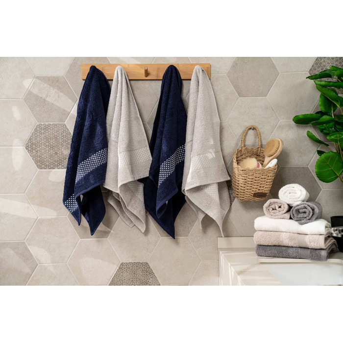 Набір рушників махрових Ardesto Holiday, 50х90см, 70х140см, 2шт, 100% бавовна, сірий світлий