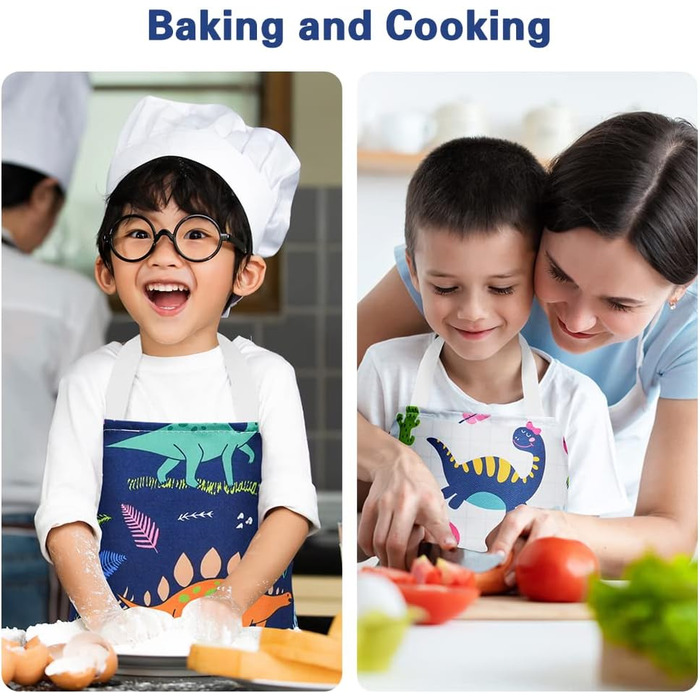 Набір дитячих фартухів 2 шт 45 х 52 см динозавр HOTUT