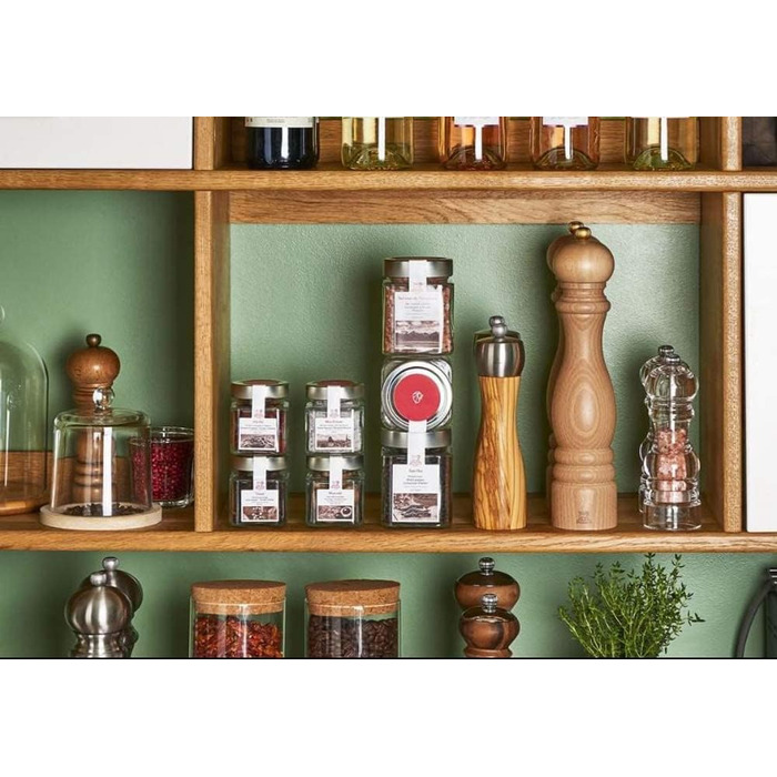 Ручне регулювання помелу u'Select, висота 12 см, дерево, коричневий, 23447 (млин для перцю, білий лакований)