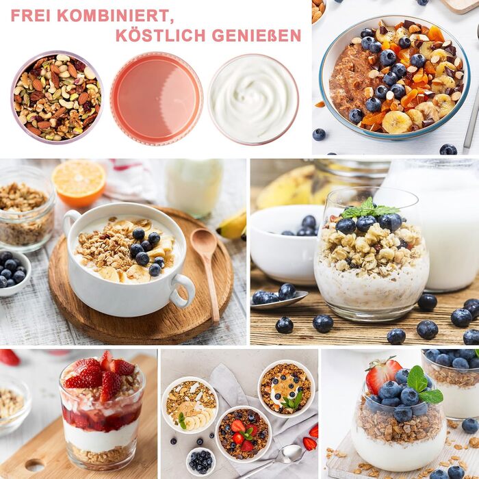 Стаканчик для пластівців 750 мл зі складаною ложкою, рожевий Swkien