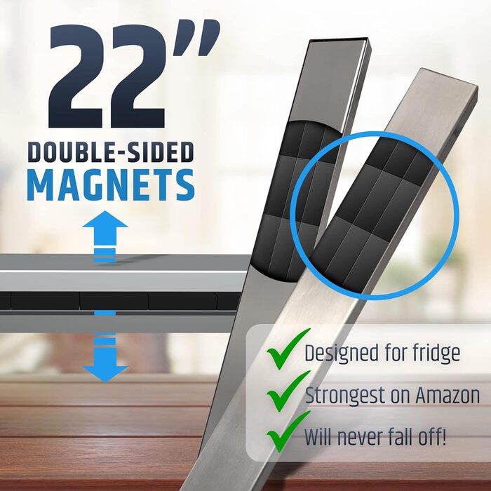 Преміальний 61-сантиметровий магнітно-смуговий ніж для стіни HMmagnets