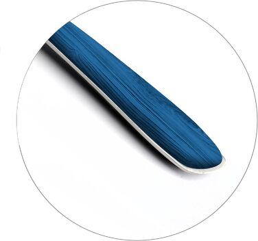 Набор столовых приборов Amefa ECLAT Nature, 24 предмета, набор столовых приборов на 6 человек, коричневые пластиковые ручки под дерево, можно мыть в посудомоечной машине, столовые приборы из нержавеющей стали, светлое дерево (синее дерево)