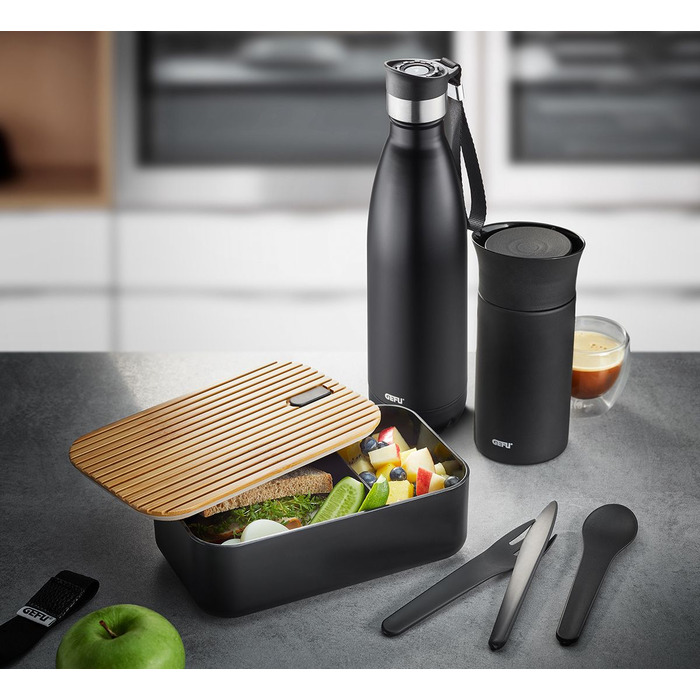 Термобутылка для напитков 500 мл, черная Olimpio Gefu