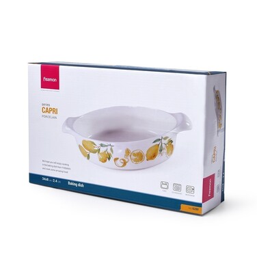 Форма для запекания Fissman CAPRI 34x21x8 см 2,4 л фарфор (6289)