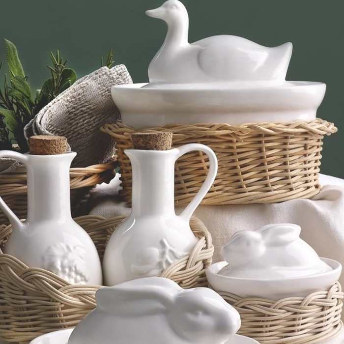 Форма для запікання з кришкою DUCK La Porcellana Bianca TERRINE, порцеляна, 16 x 11 см