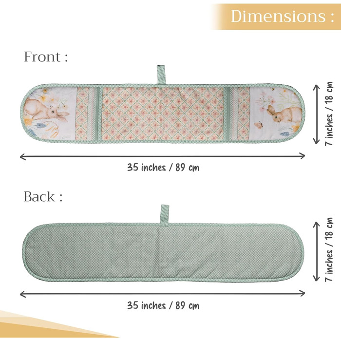 Рукавички для духовки Maison d&39 Hermine, Прихватки, 100 бавовна, термостійкі кухонні рукавички, рукавички для духовки (19 см x 33 см) та прихватки (20 см x 20 см) для приготування їжі, Морзін - Рукавички для духовки на День подяки/Різдво (19 x 33 см) та