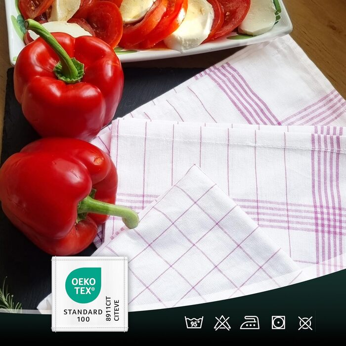 Набір кухонних рушників з 10 предметів 50 x 70 см, червоний ZOLLNER