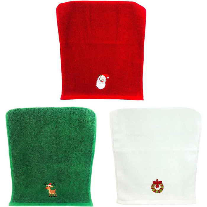 Набор из 3 рождественских кухонных полотенец 32 x 45 см Generisch