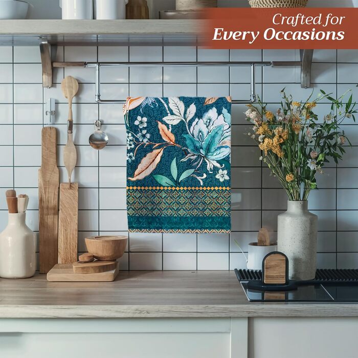 Набір з 3 багатоцільових кухонних рушників Maison d&39 Hermine Сільське Різдво зі 100 бавовни Барні рушники День подяки/Різдво (50 см x 70 см) (20 шт. - Розкішний лофт)