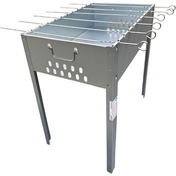 Портативний мангал включаючи 6 шампурів та решітку для гриля Grillpaul