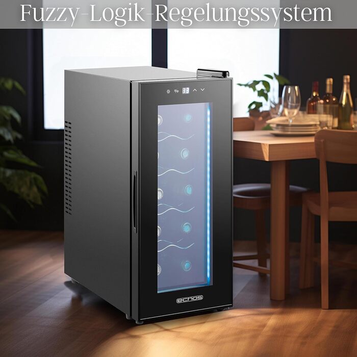 Винний холодильник зі світлодіодним освітленням до 10 пляшок Echos