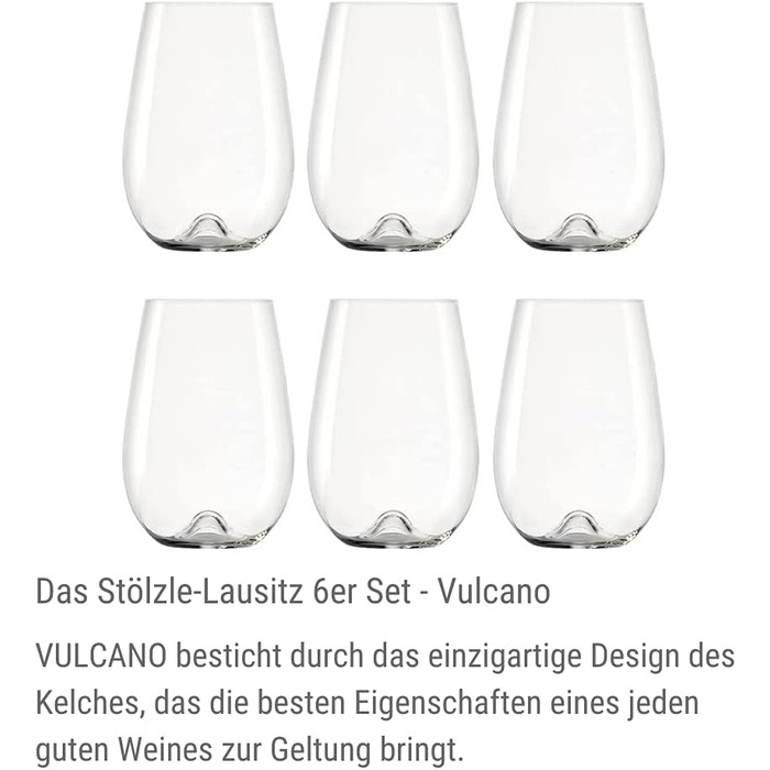 Набір із 6 бокалів для білого вина 0,7 л Vulcano Stölzle Lausitz